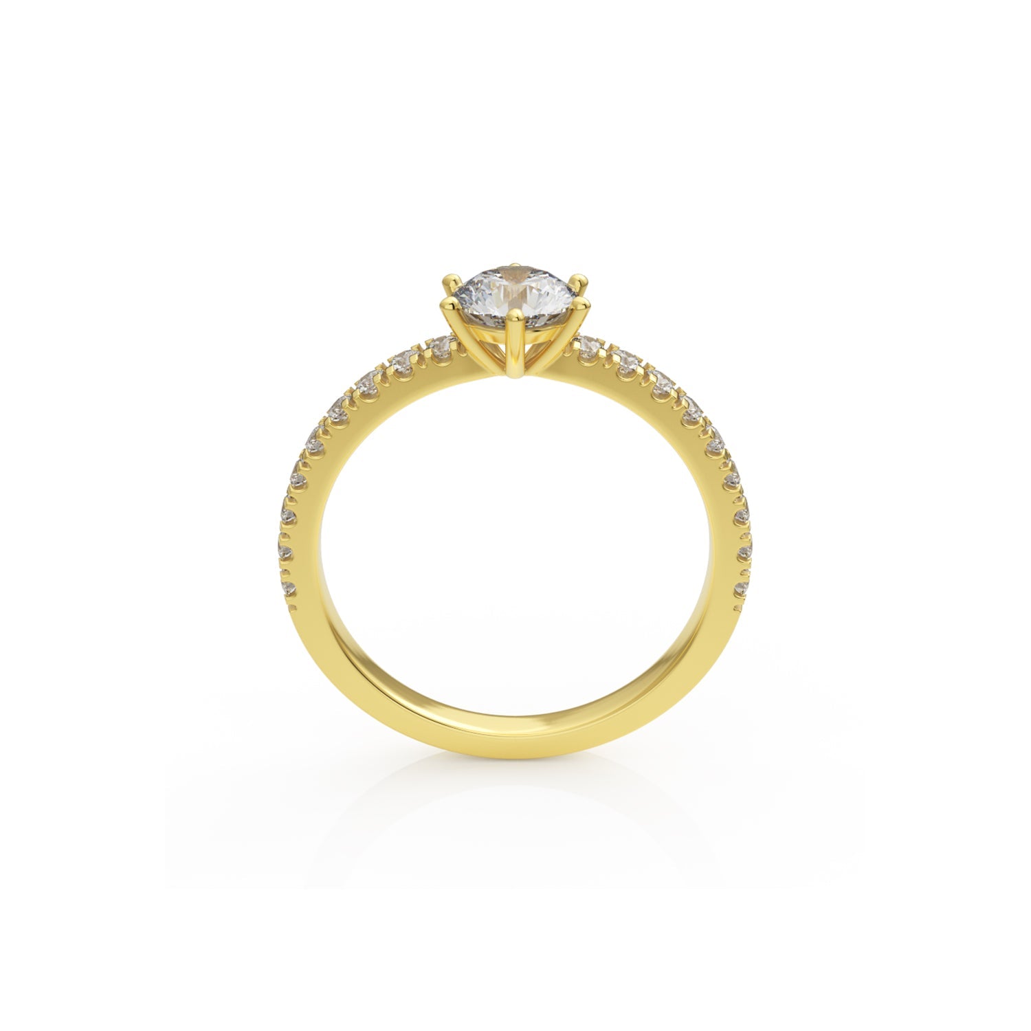 Verlobungsring L'Amour in Gelbgold 14 Karat (585) mit Lab-Grown-Diamant