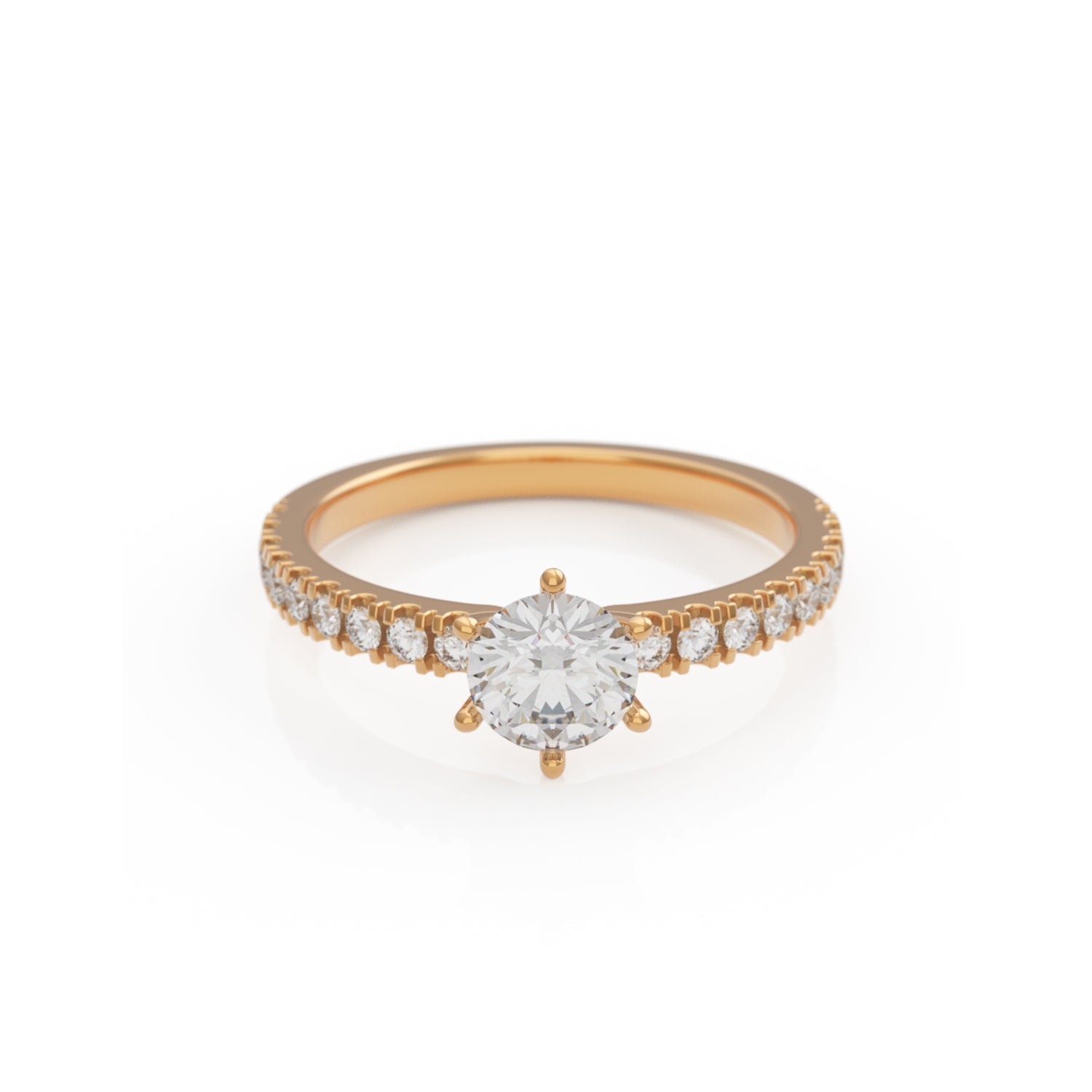 Verlobungsring L'Amour in Roségold 14 Karat (585) mit Lab-Grown-Diamant