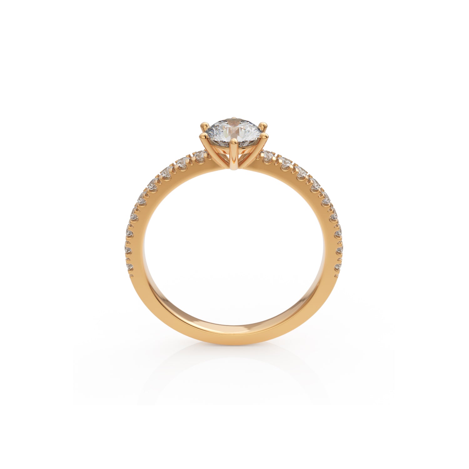 Verlobungsring L'Amour in Roségold 14 Karat (585) mit Lab-Grown-Diamant
