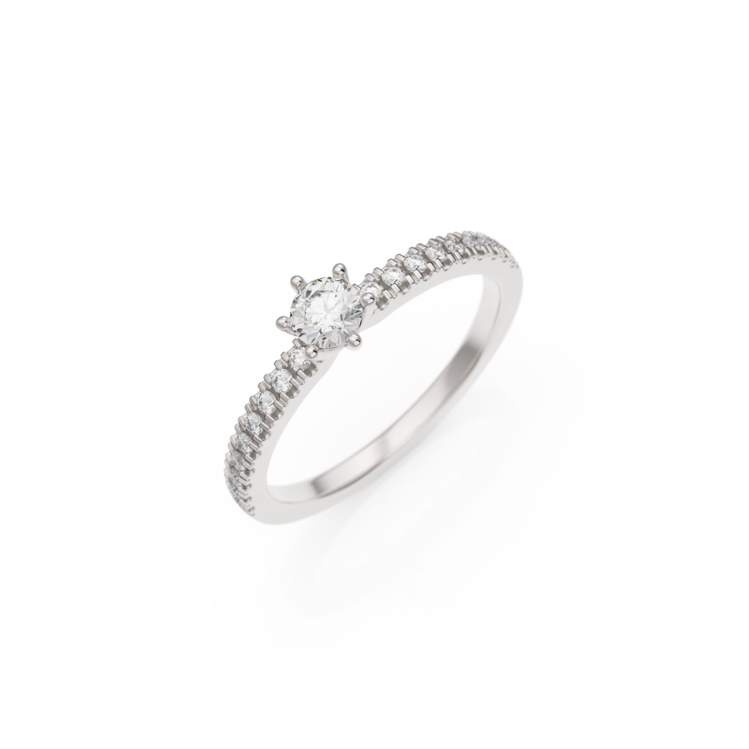 Verlobungsring L'Amour in Weißgold 18 Karat (750) mit 0,30 ct Brillant