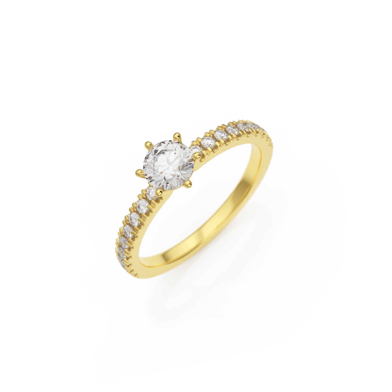 Verlobungsring L'Amour in Gelbgold 18 Karat (750) mit 0,40 ct Brillant