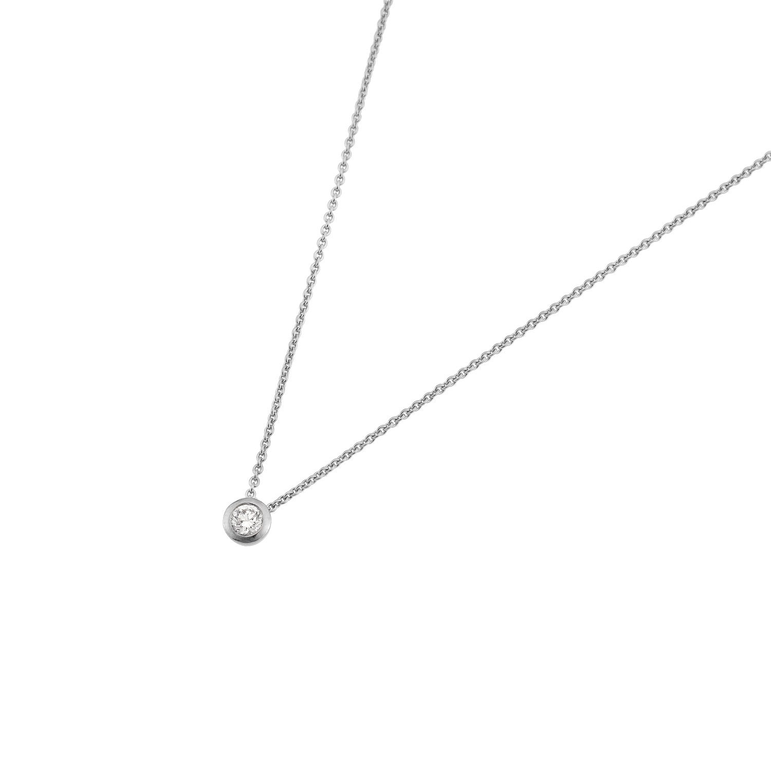 Collier Ivette in Weißgold 14 Karat (585) mit 0,10 ct Brillant