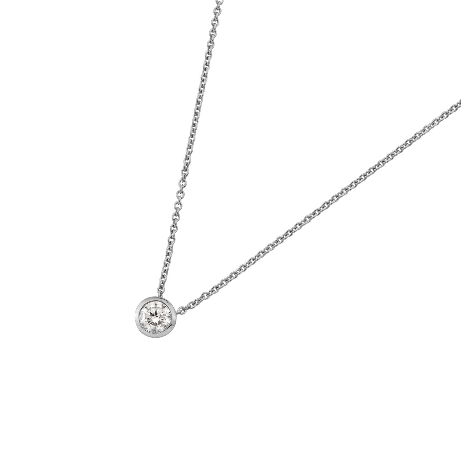 Collier Ivette in Weißgold 18 Karat (750) mit 0,25 ct Brillant