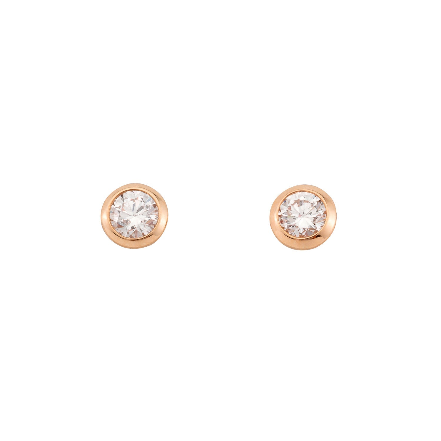 Ohrstecker Ivette in Roségold 14 Karat (585) mit 0,15 ct Brillant