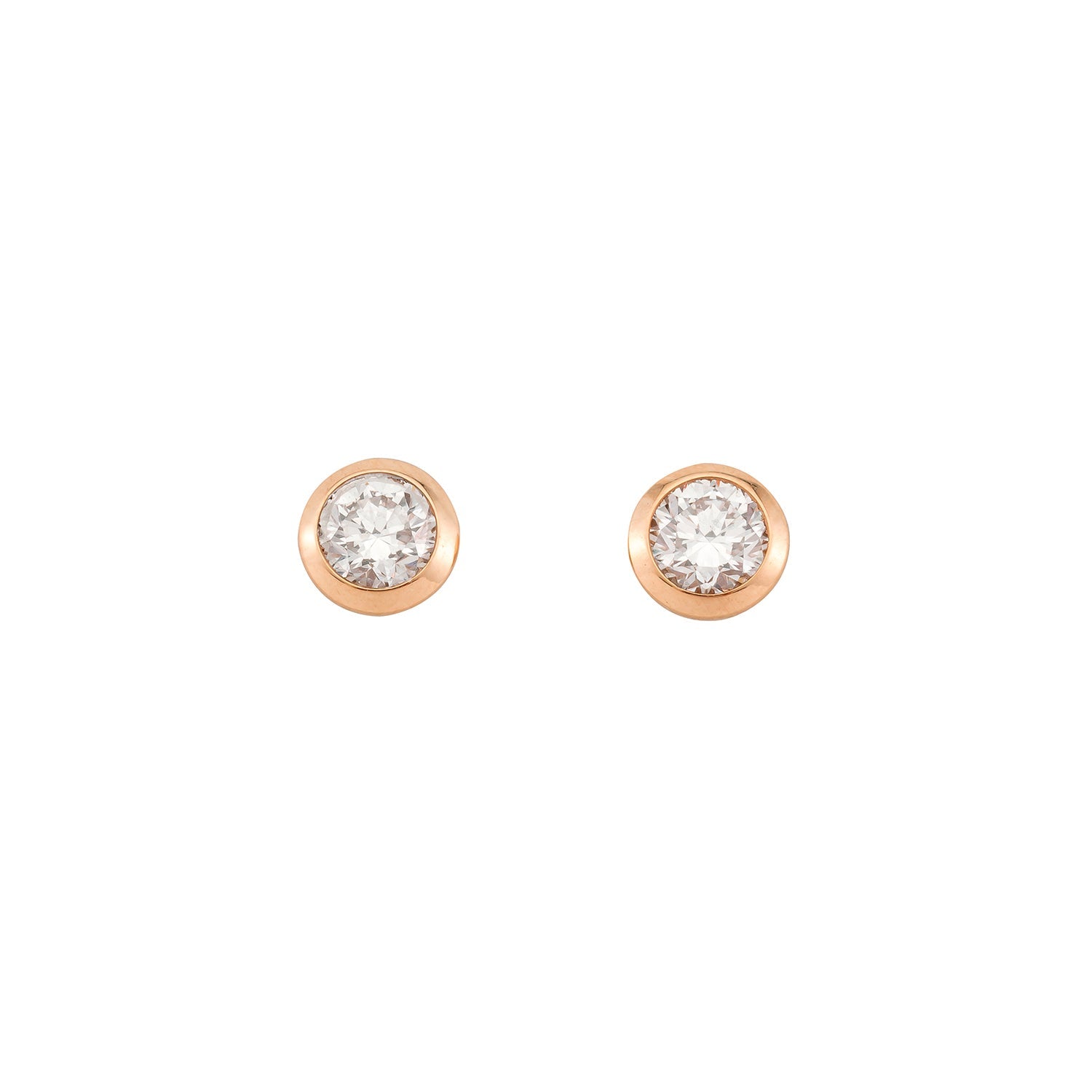 Ohrstecker Ivette in Roségold 14 Karat (585) mit 0,20 ct Brillant
