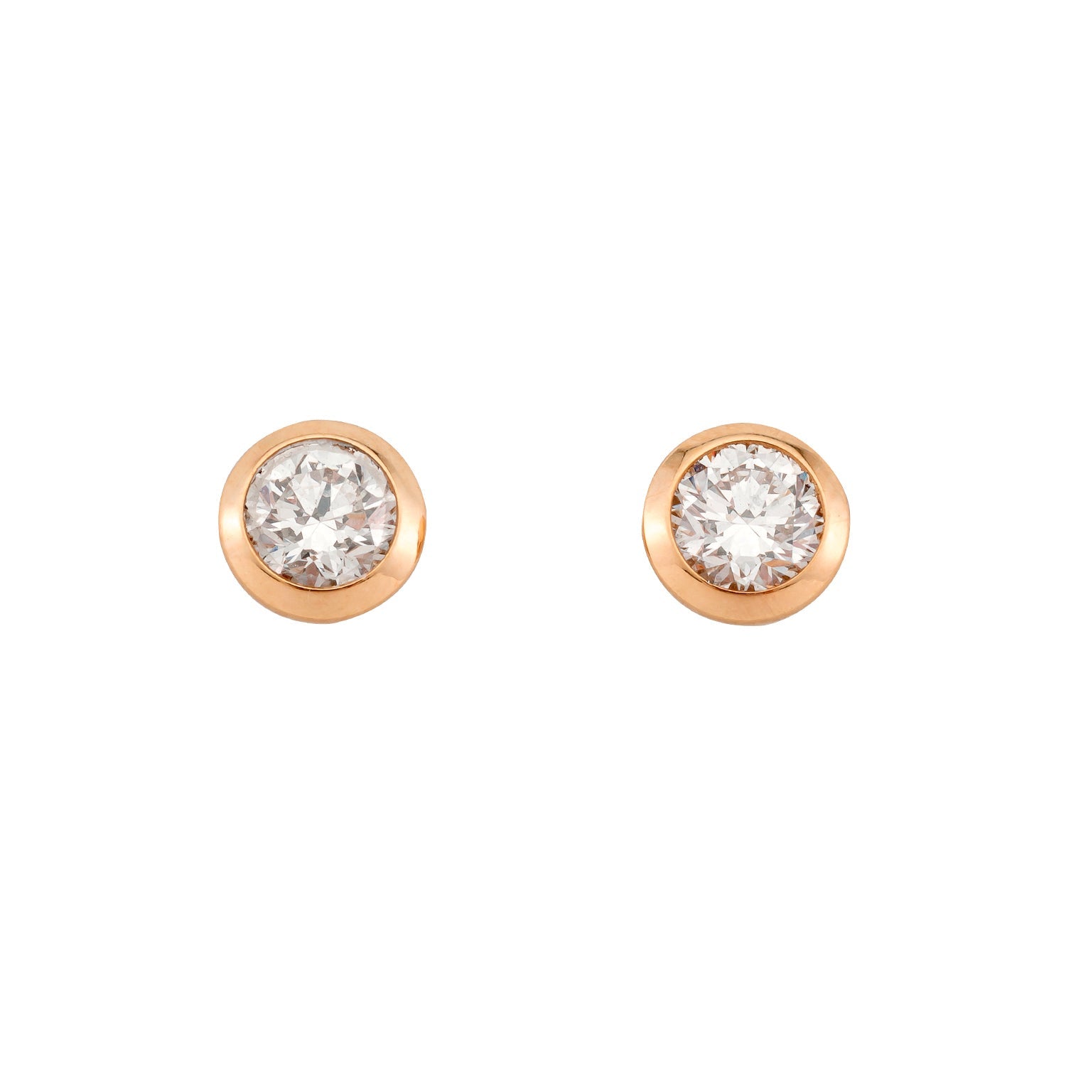 Ohrstecker Ivette in Rotgold 14 Karat (585) mit 0,30 ct Lab-Grown-Diamant