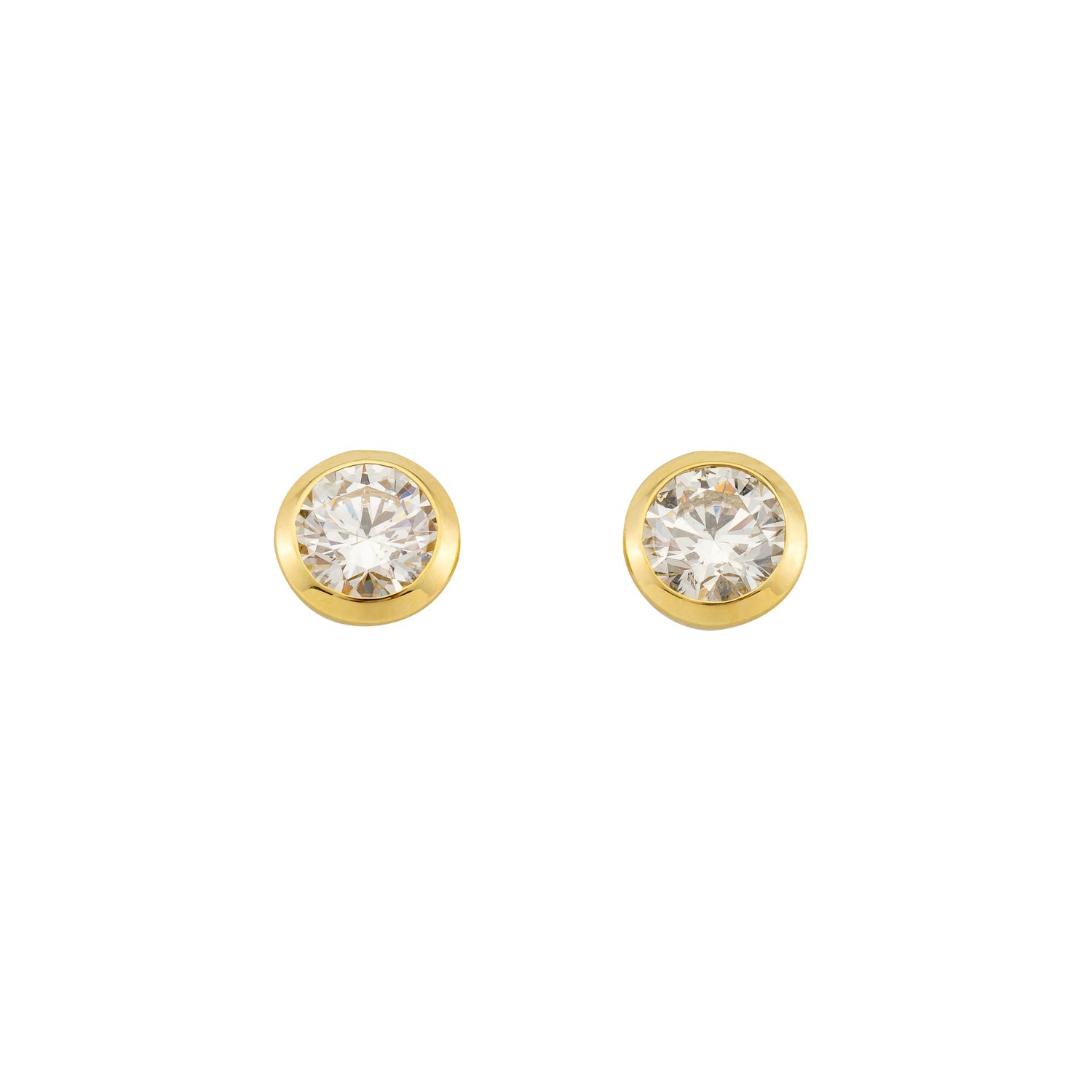 Ohrstecker Ivette in Gelbgold 14 Karat (585) mit 0,40 ct Brillant