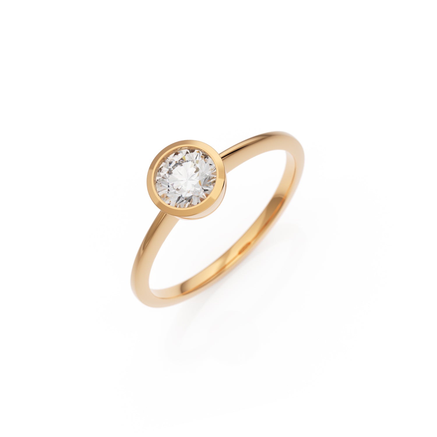 Verlobungsring Ivette in Rotgold 14 Karat (585) mit 0,50 ct Lab-Grown-Diamant