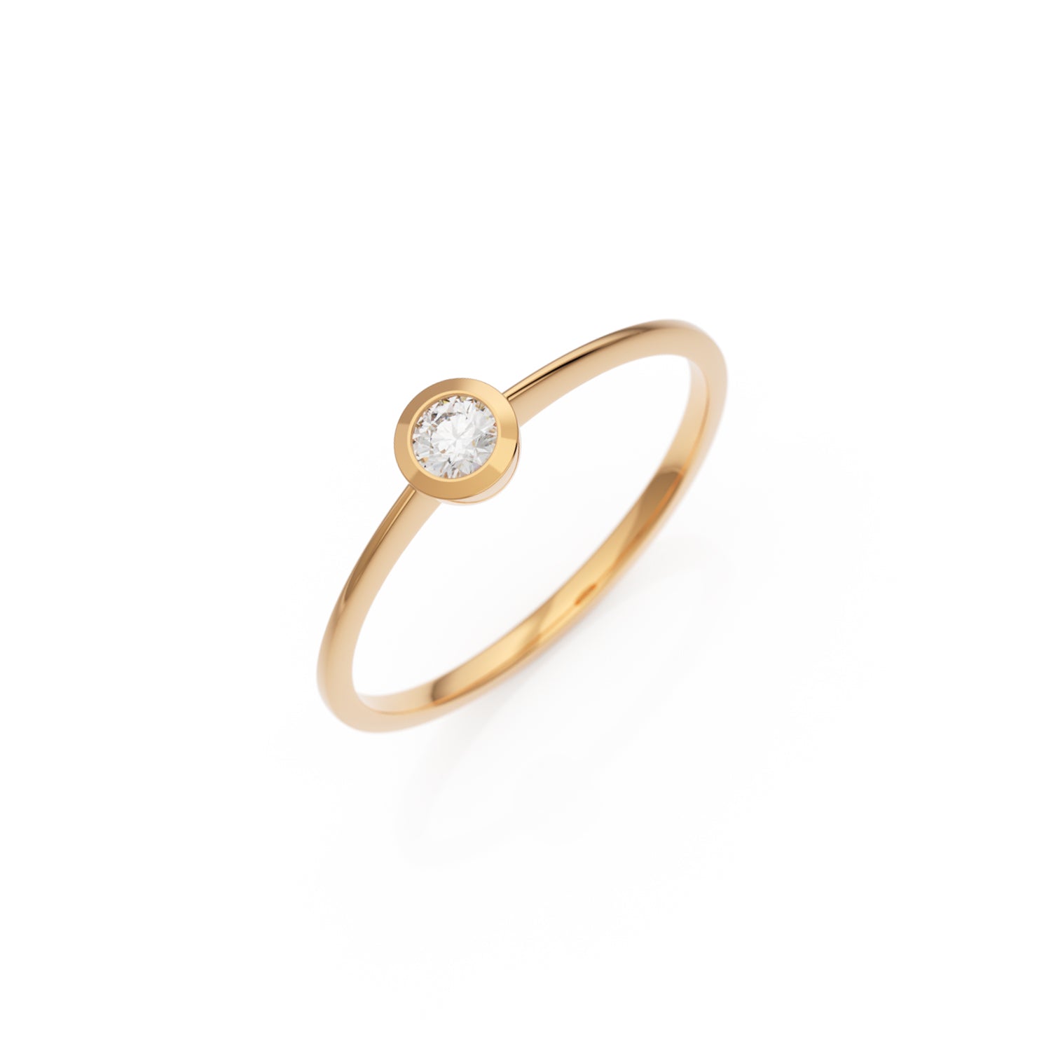 Verlobungsring Ivette G/VS – Rotgold 14 Karat (585)