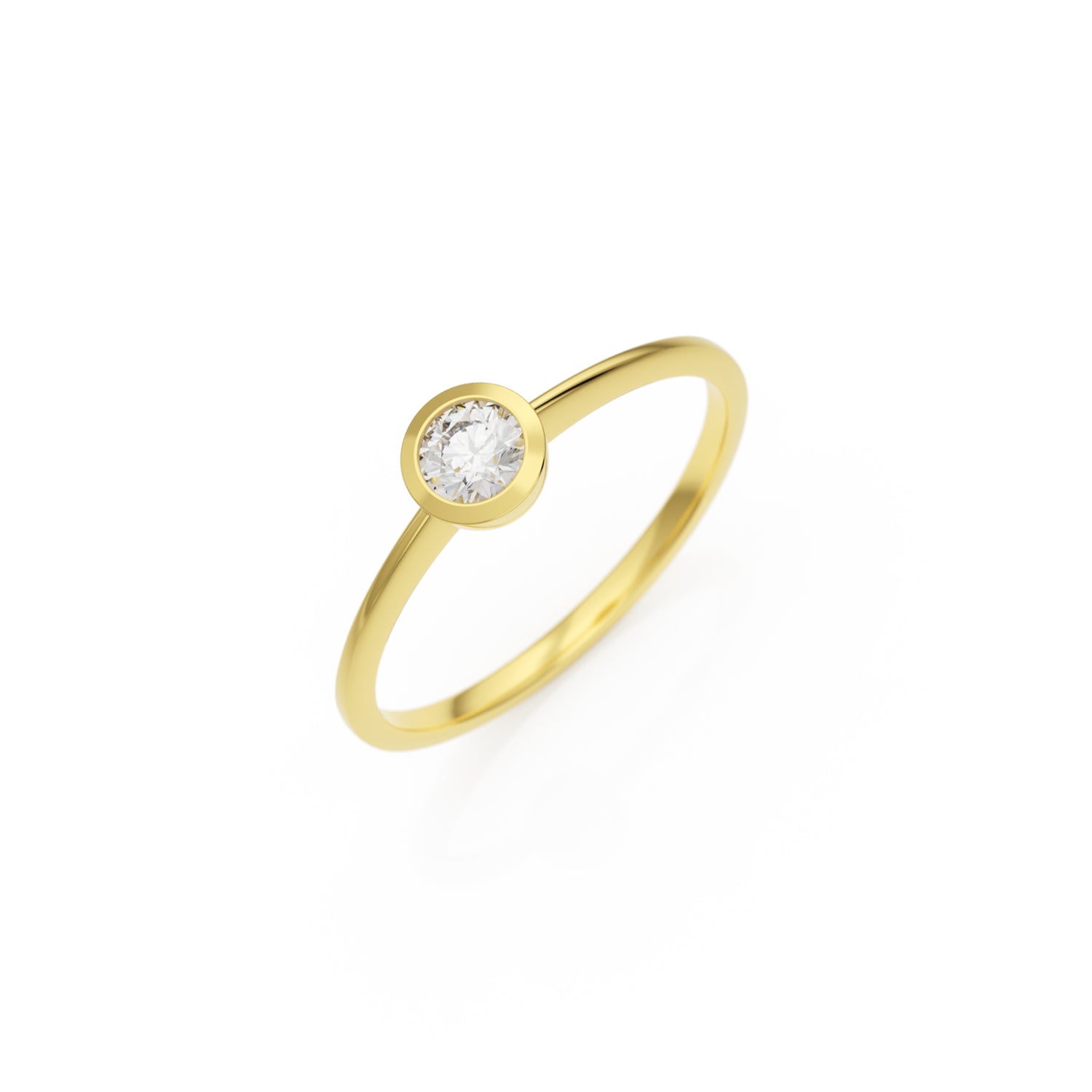 Verlobungsring Ivette in Gelbgold 14 Karat (585) mit 0,20 ct Brillant
