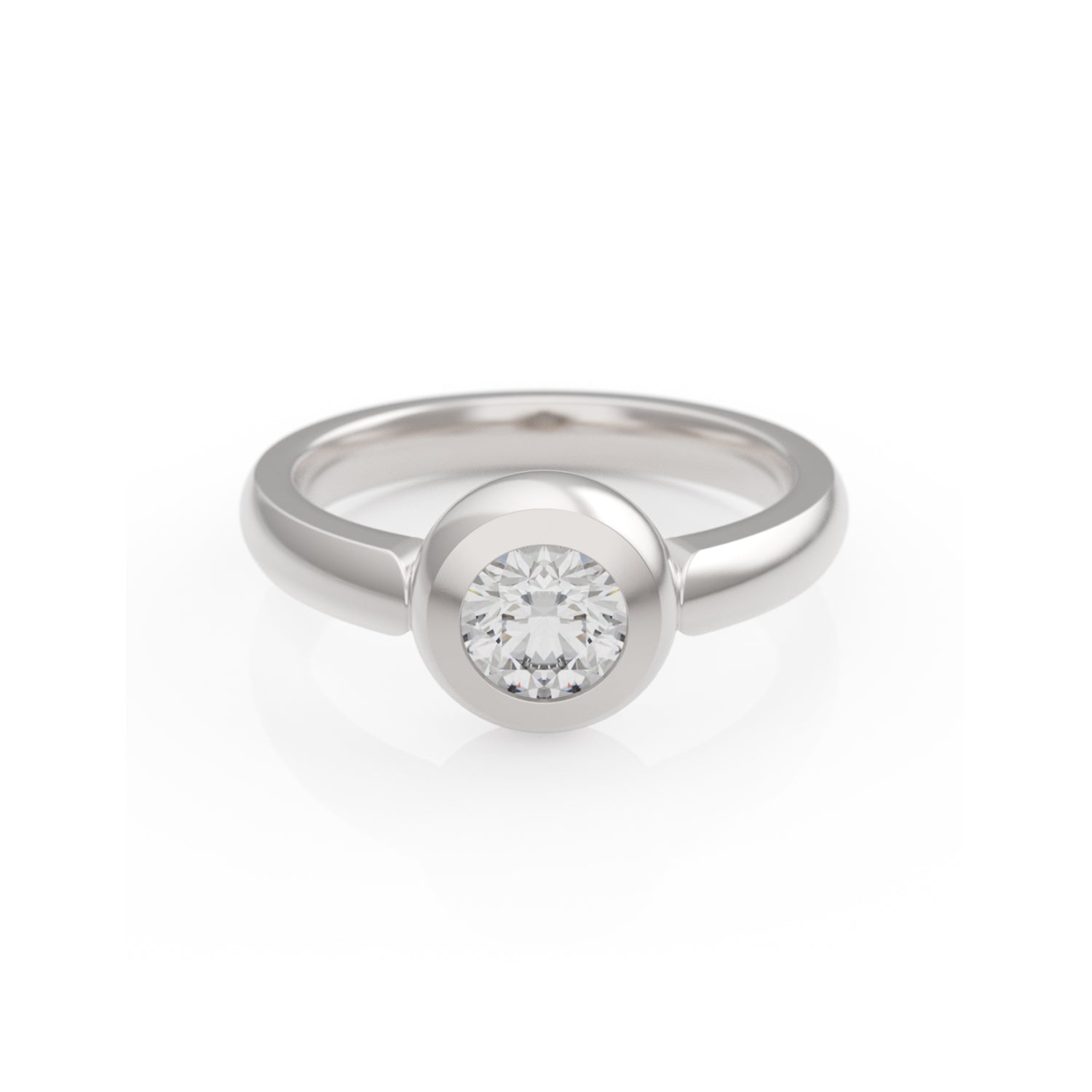 Verlobungsring Larina in Weißgold 18 Karat (750) mit Lab-Grown-Diamant