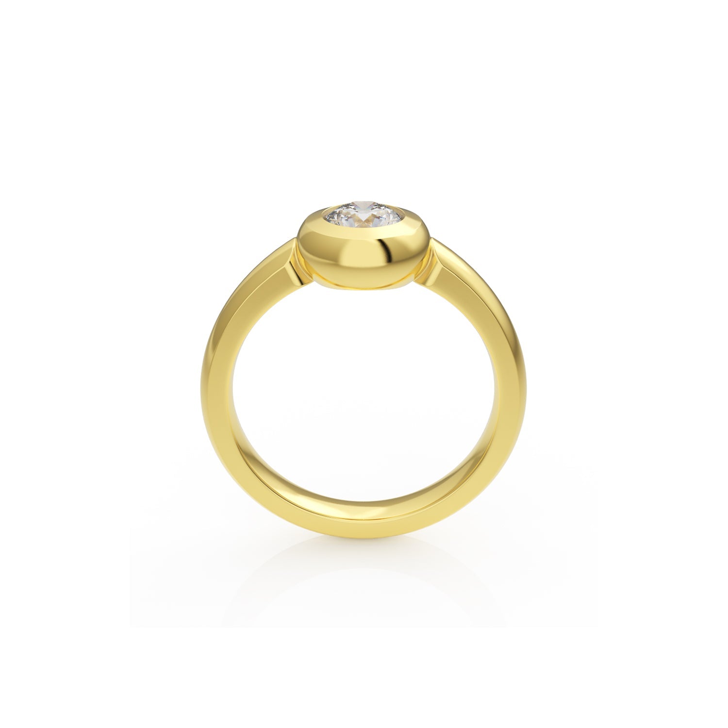 Verlobungsring Larina in Gelbgold 14 Karat (585) mit Lab-Grown-Diamant