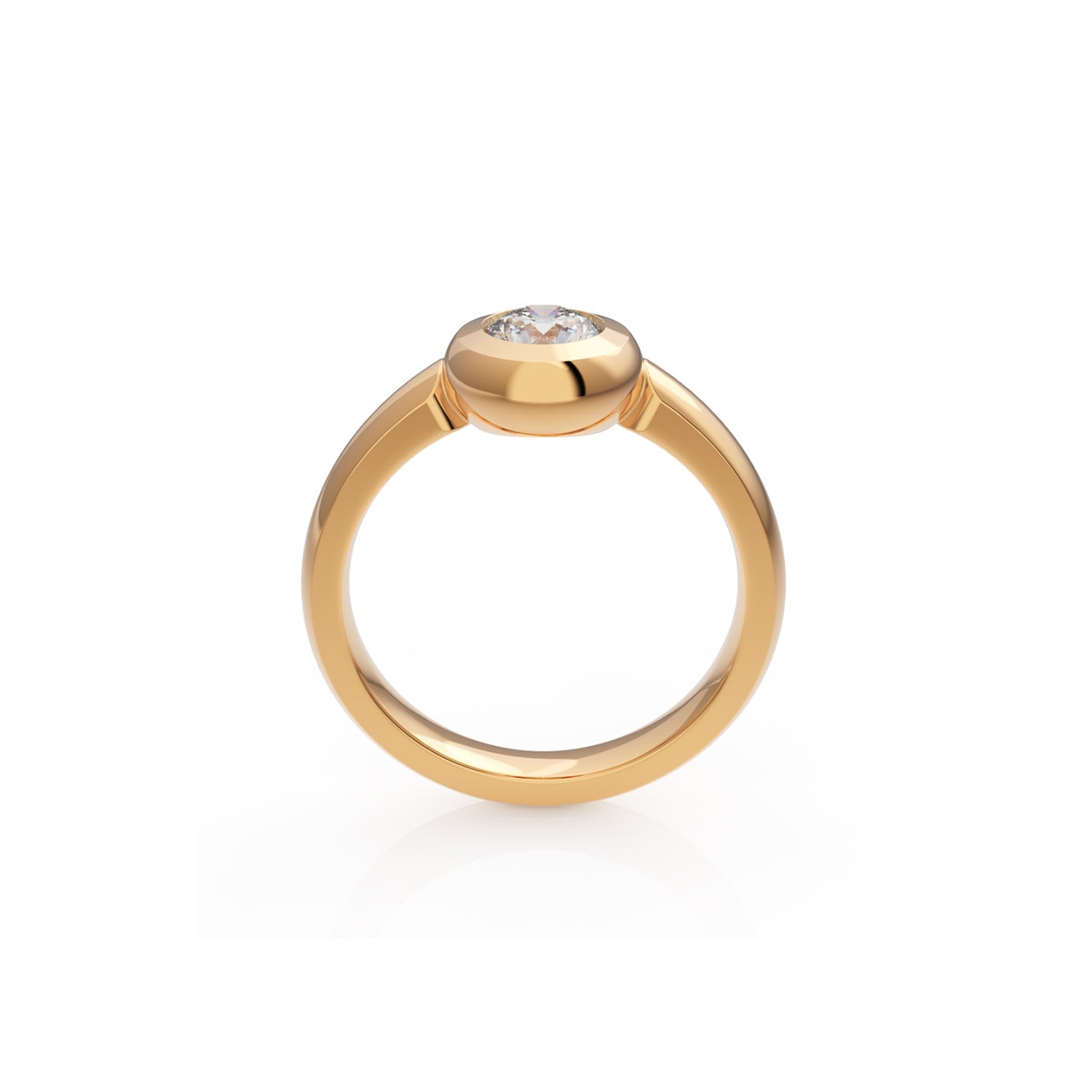 Verlobungsring Larina in Roségold 14 Karat (585) mit Lab-Grown-Diamant