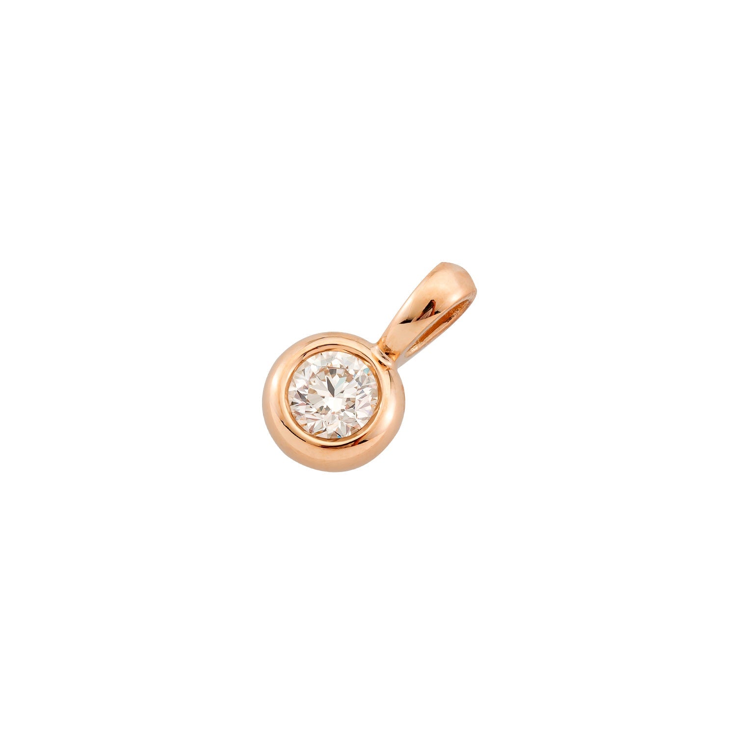 Anhänger Larina in Roségold 14 Karat (585) mit 0,30 ct Brillant