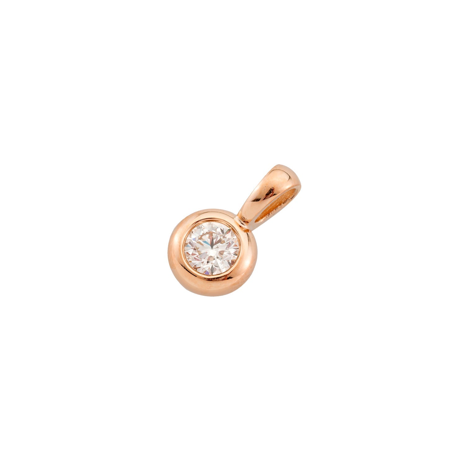 Anhänger Larina in Roségold 18 Karat (750) mit 0,40 ct Lab-Grown-Diamant