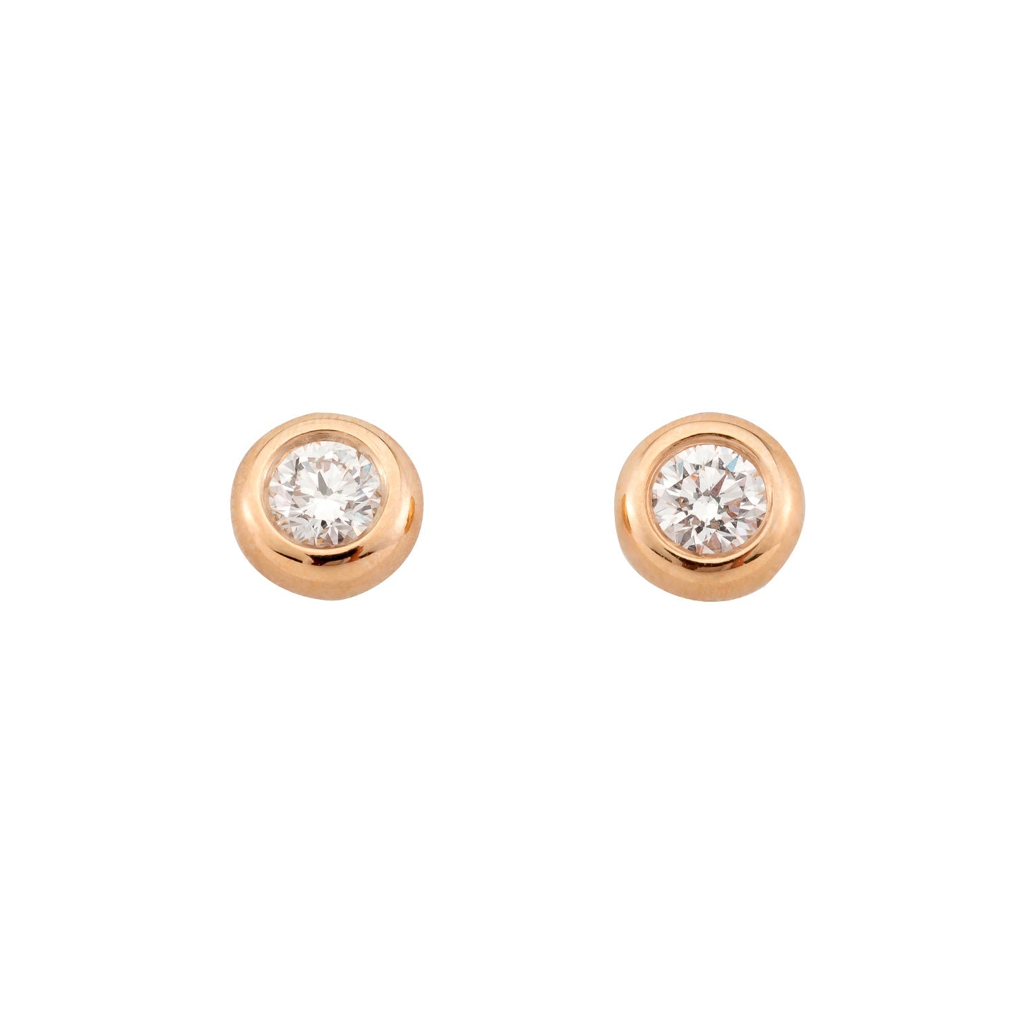 Ohrstecker Larina in Roségold 14 Karat (585) mit 0,10 ct Brillant