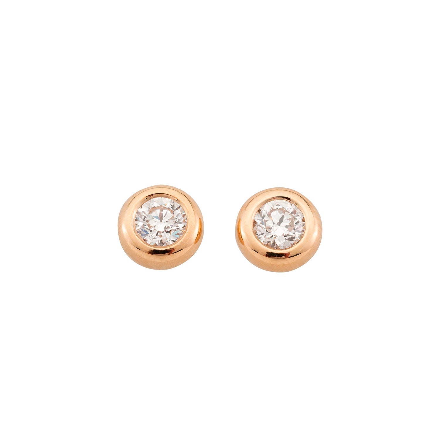 Ohrstecker Larina in Rotgold 14 Karat (585) mit 0,40 ct Lab-Grown-Diamant