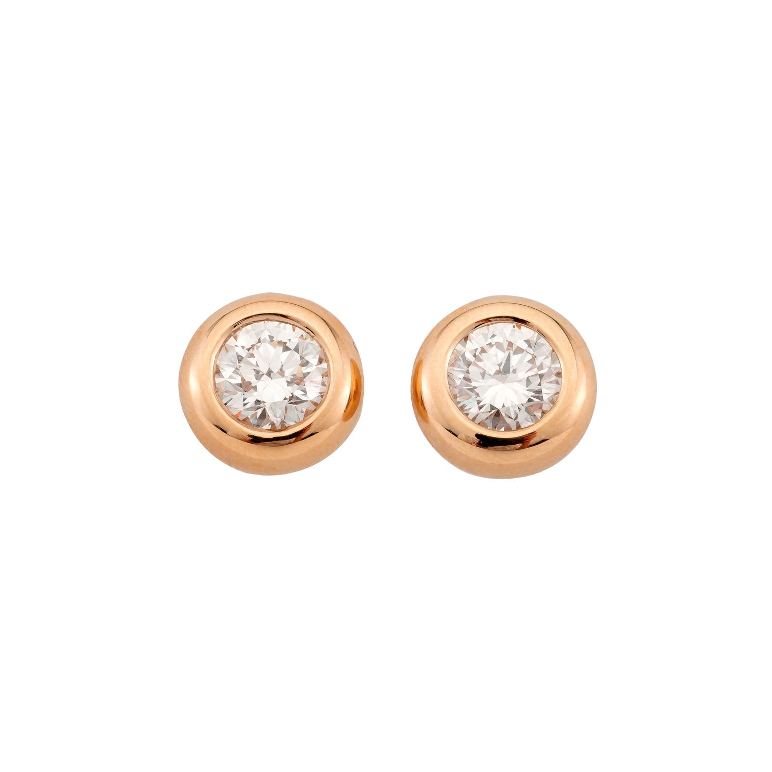 Ohrstecker Larina in Rotgold 14 Karat (585) mit Lab-Grown-Diamant