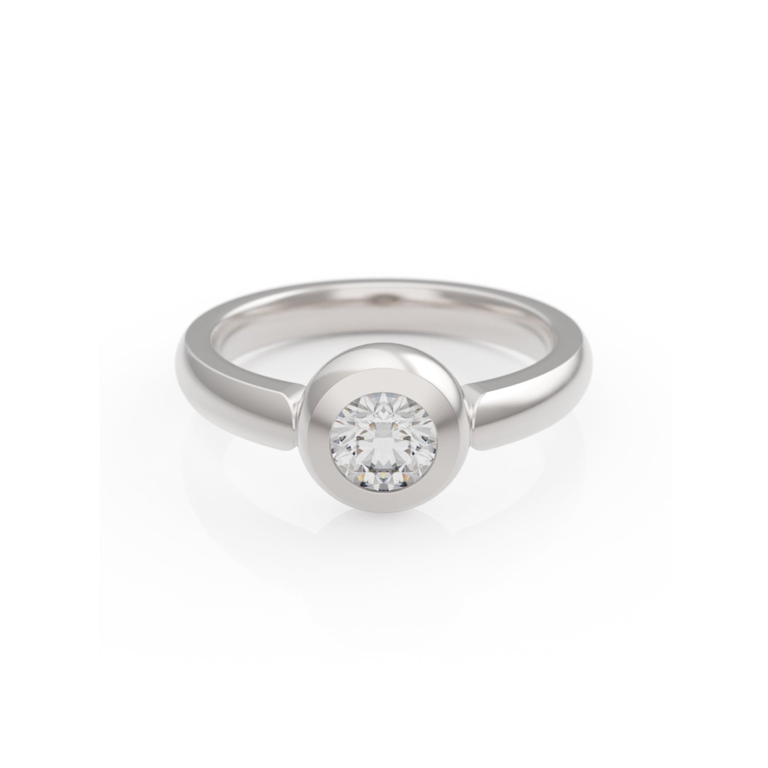 Verlobungsring Larina in Weißgold 14 Karat (585) mit Lab-Grown-Diamant