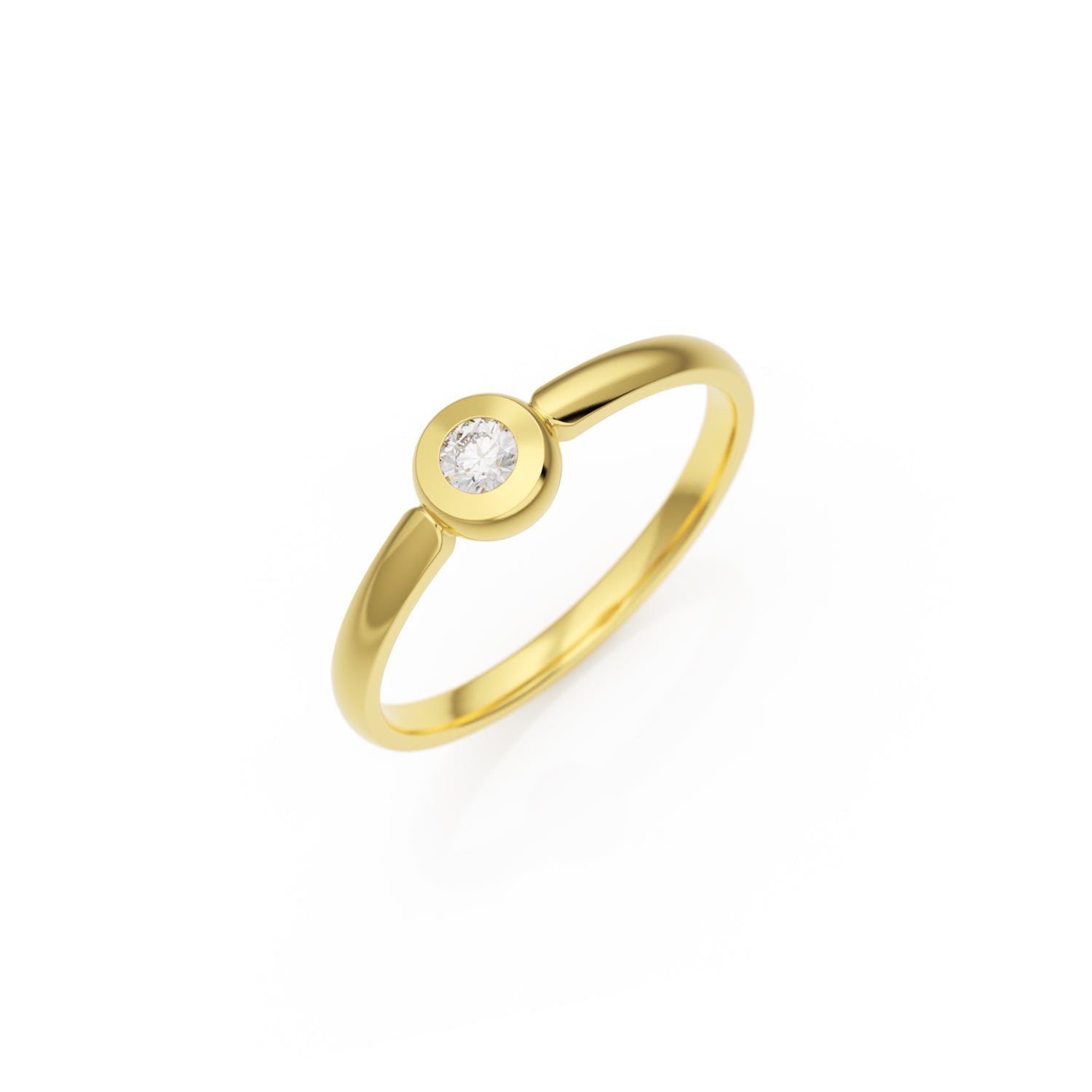 Verlobungsring Larina in Gelbgold 18 Karat (750) mit 0,10 ct Brillant
