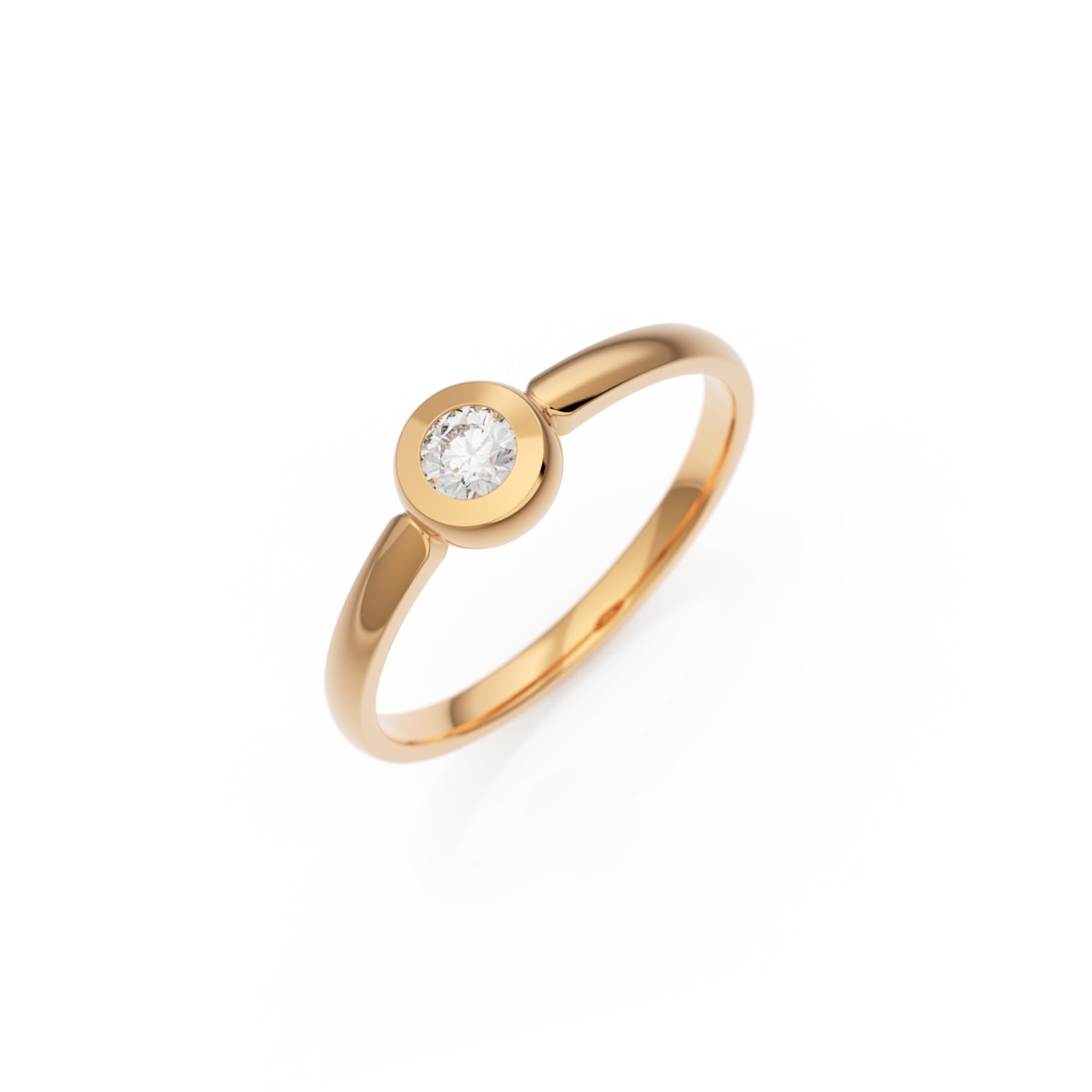 Verlobungsring Larina in Roségold 18 Karat (750) mit 0,15 ct Brillant