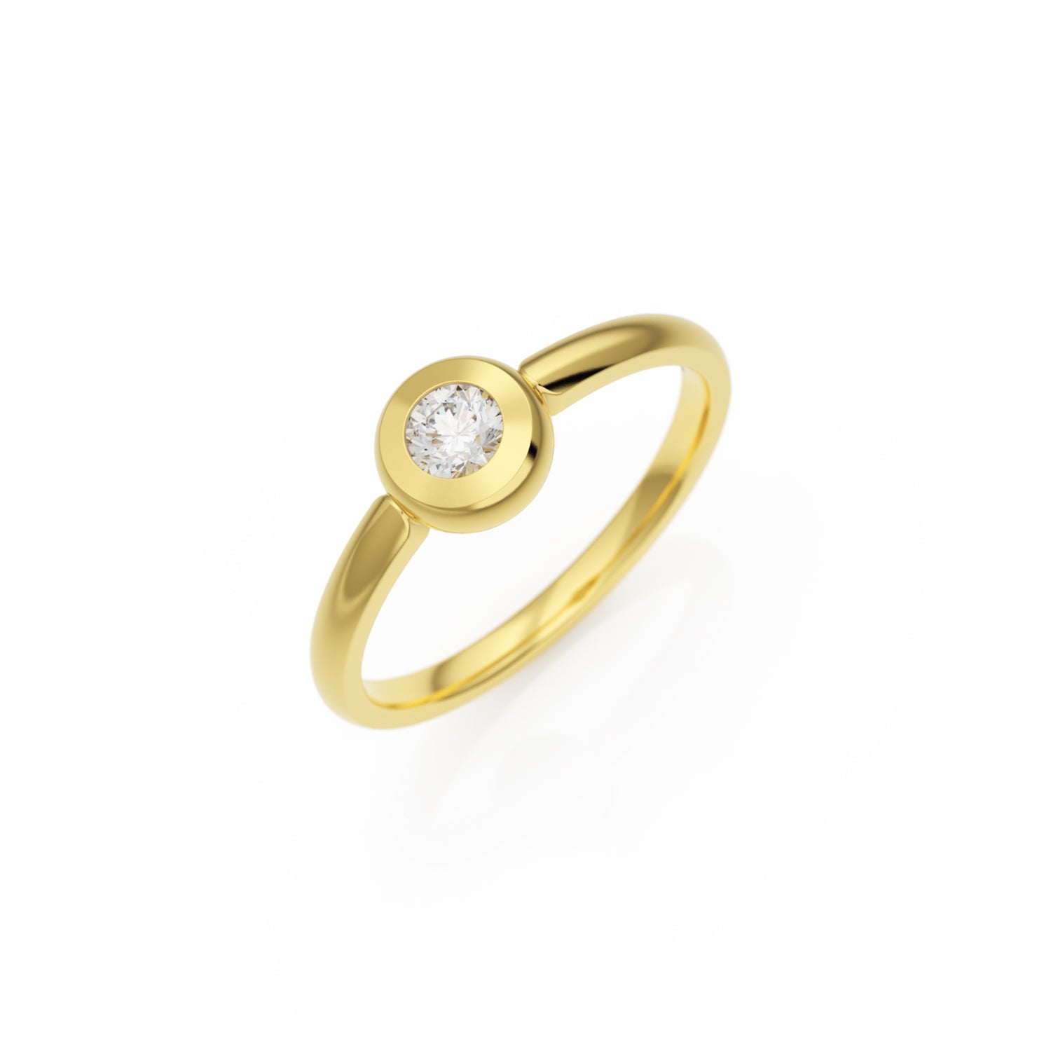 Verlobungsring Larina in Gelbgold 18 Karat (750) mit Lab-Grown-Diamant