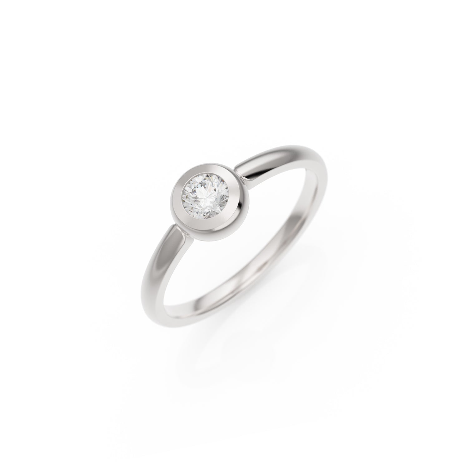Verlobungsring Larina in Weißgold 18 Karat (750) mit 0,25 ct Brillant