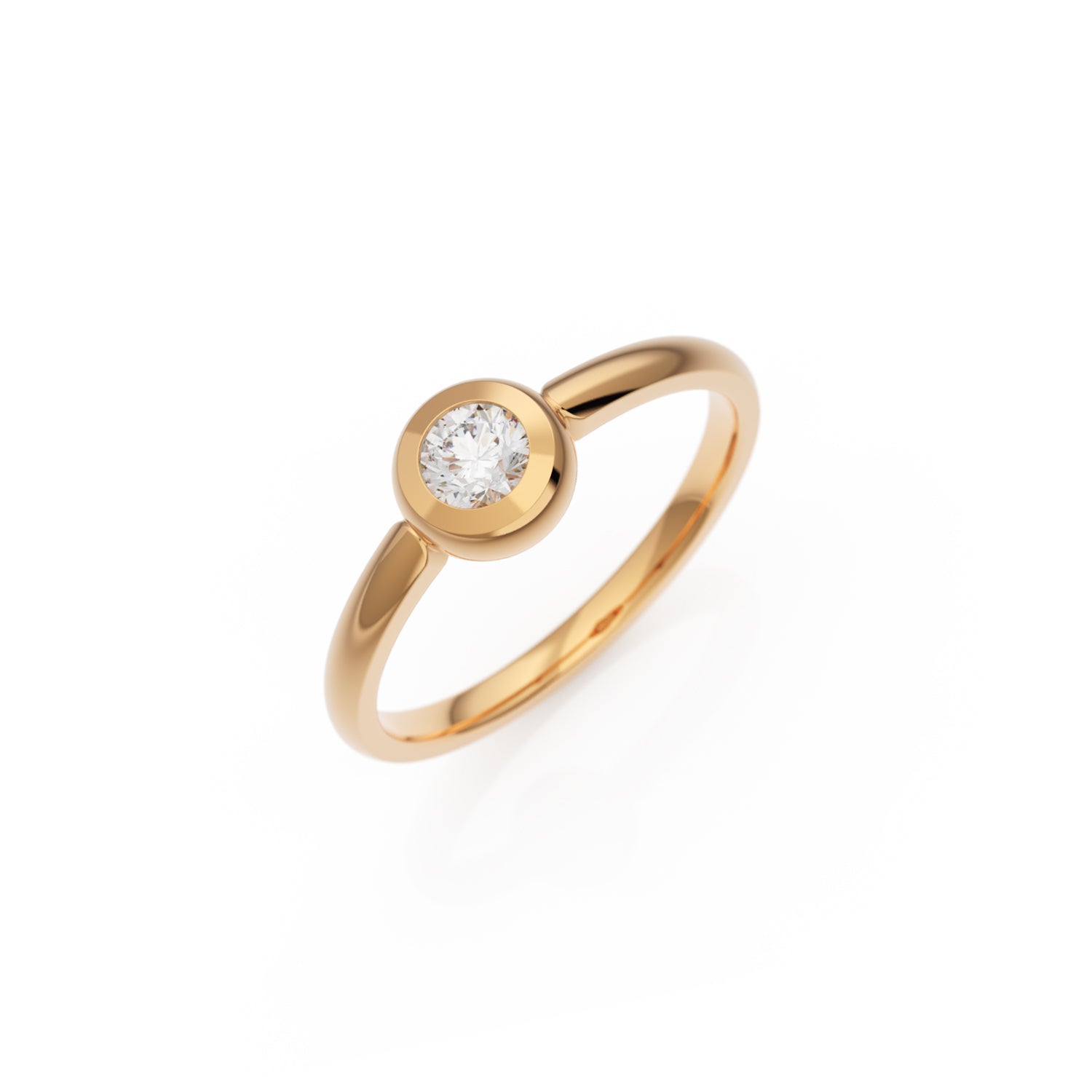 Verlobungsring Larina in Roségold 18 Karat (750) mit 0,25 ct Brillant