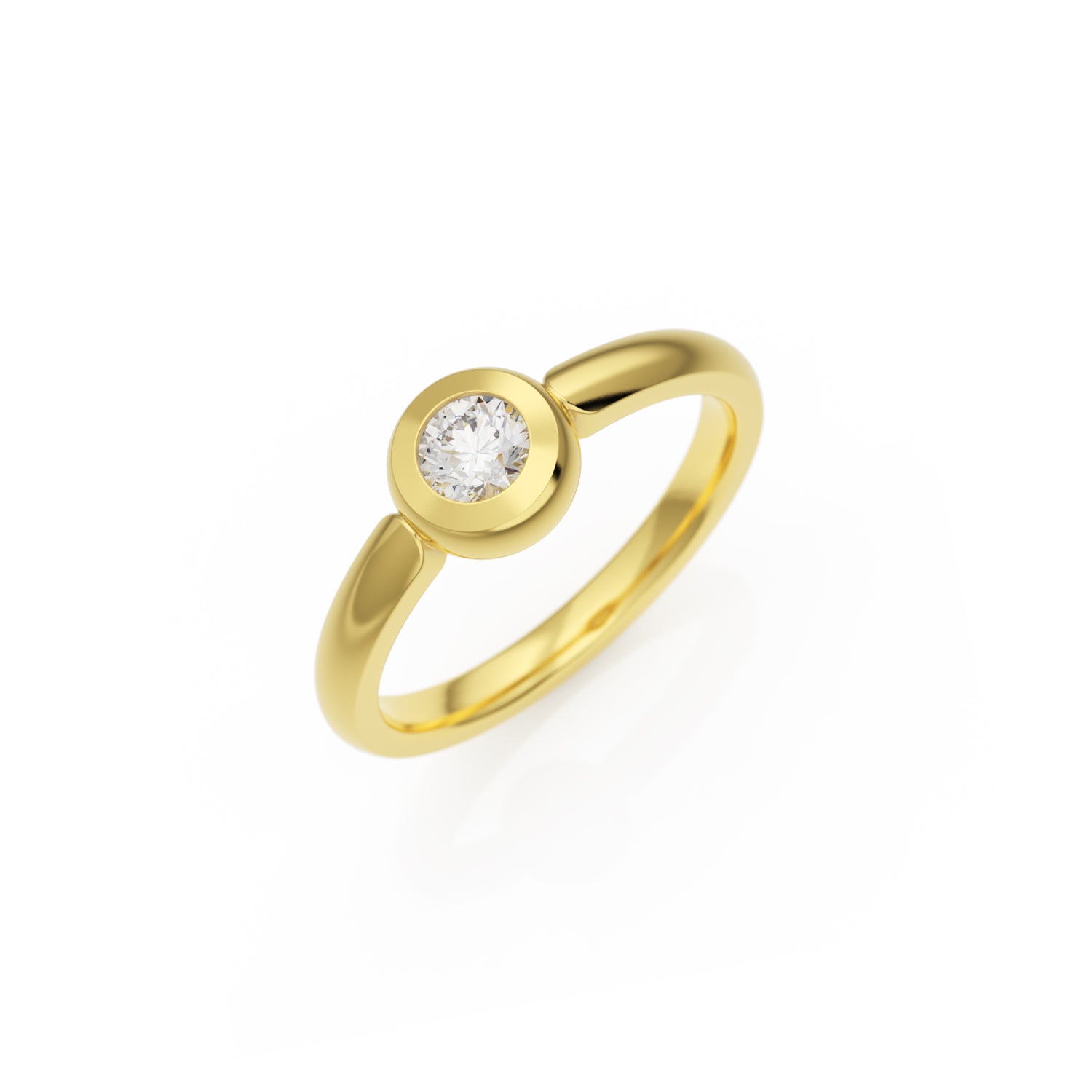 Verlobungsring Larina in Gelbgold 18 Karat (750) mit 0,30 ct Brillant