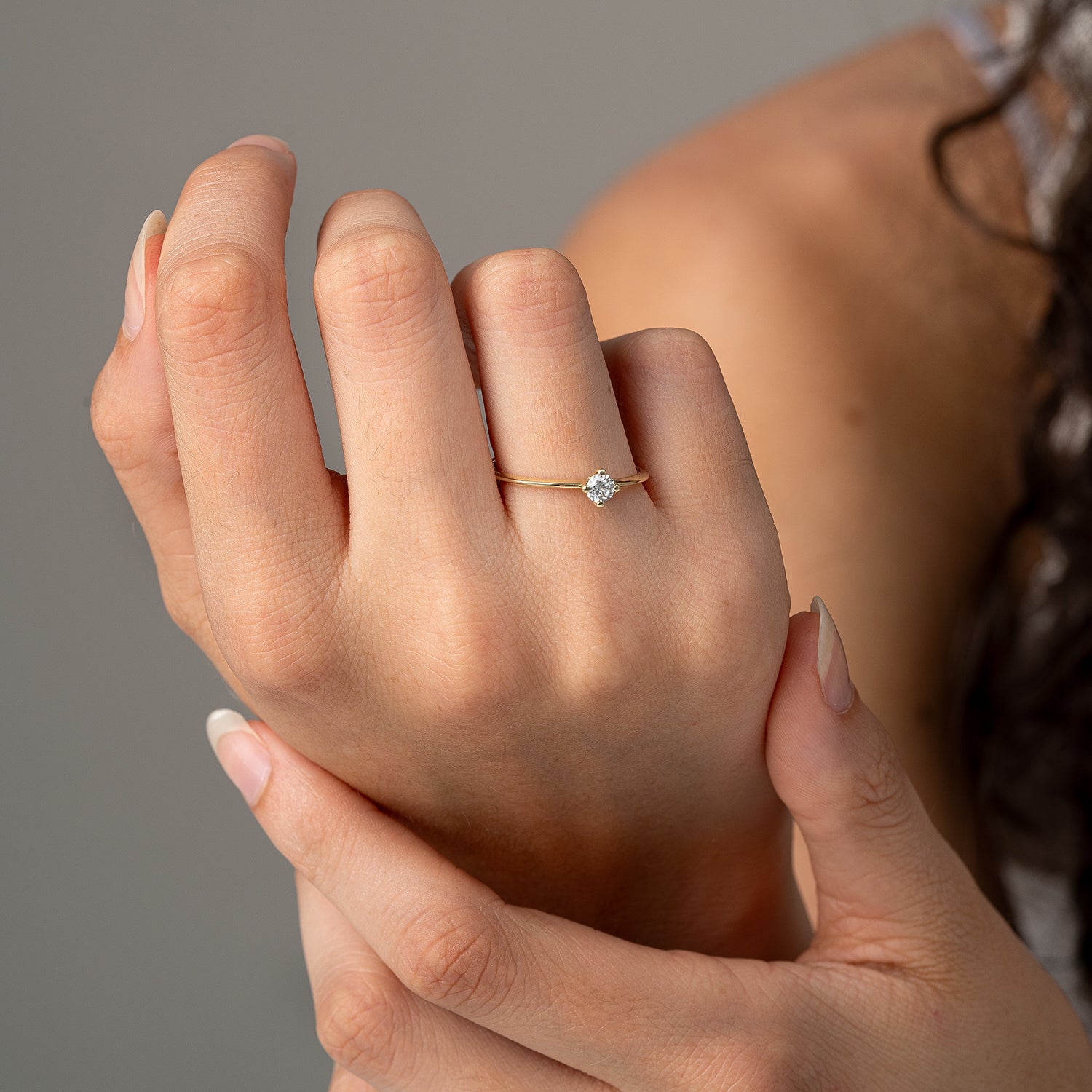 Verlobungsring Terry in Gelbgold 14 Karat (585) mit Lab-Grown-Diamant