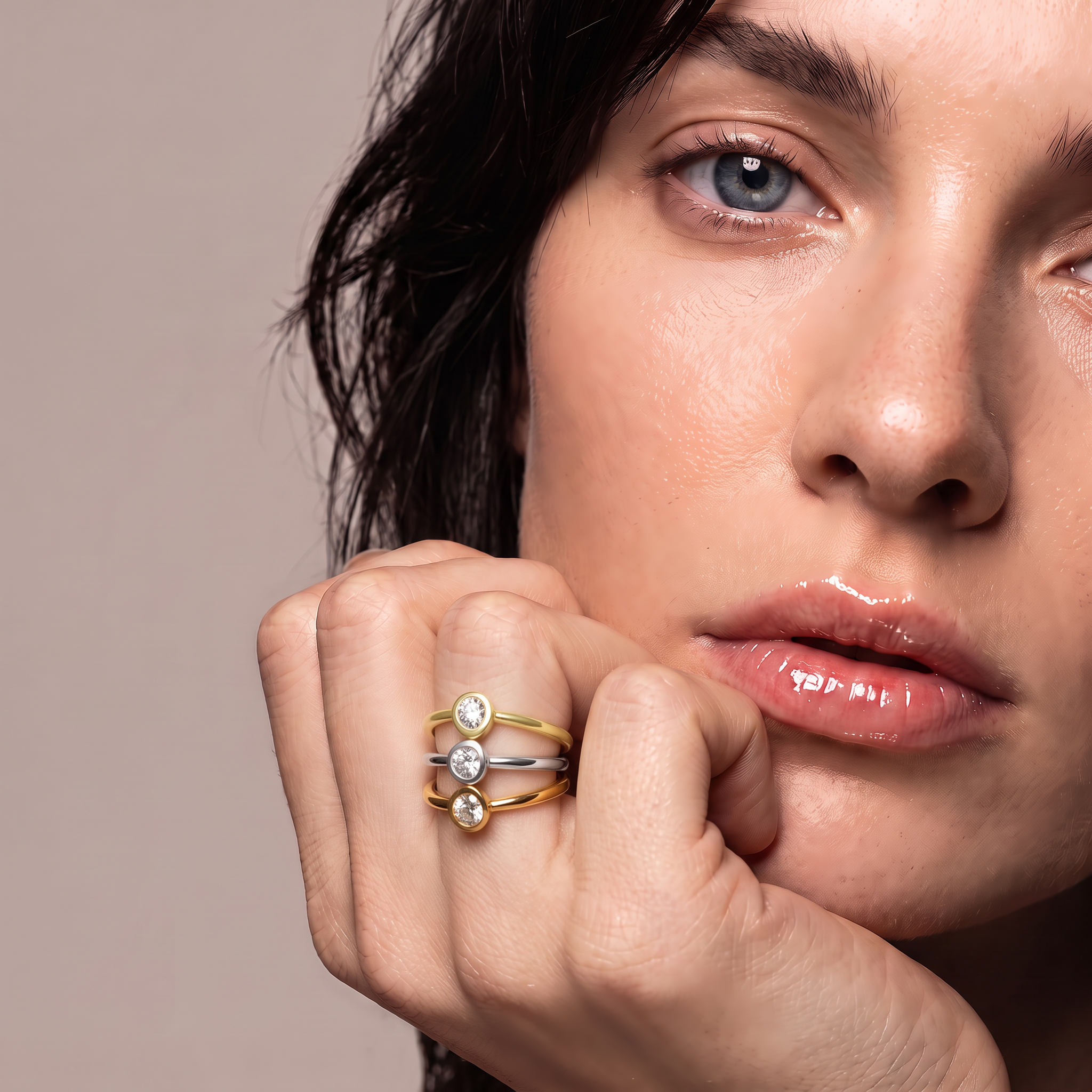 Verlobungsring Ivette in Roségold 14 Karat (585) mit Lab-Grown-Diamant