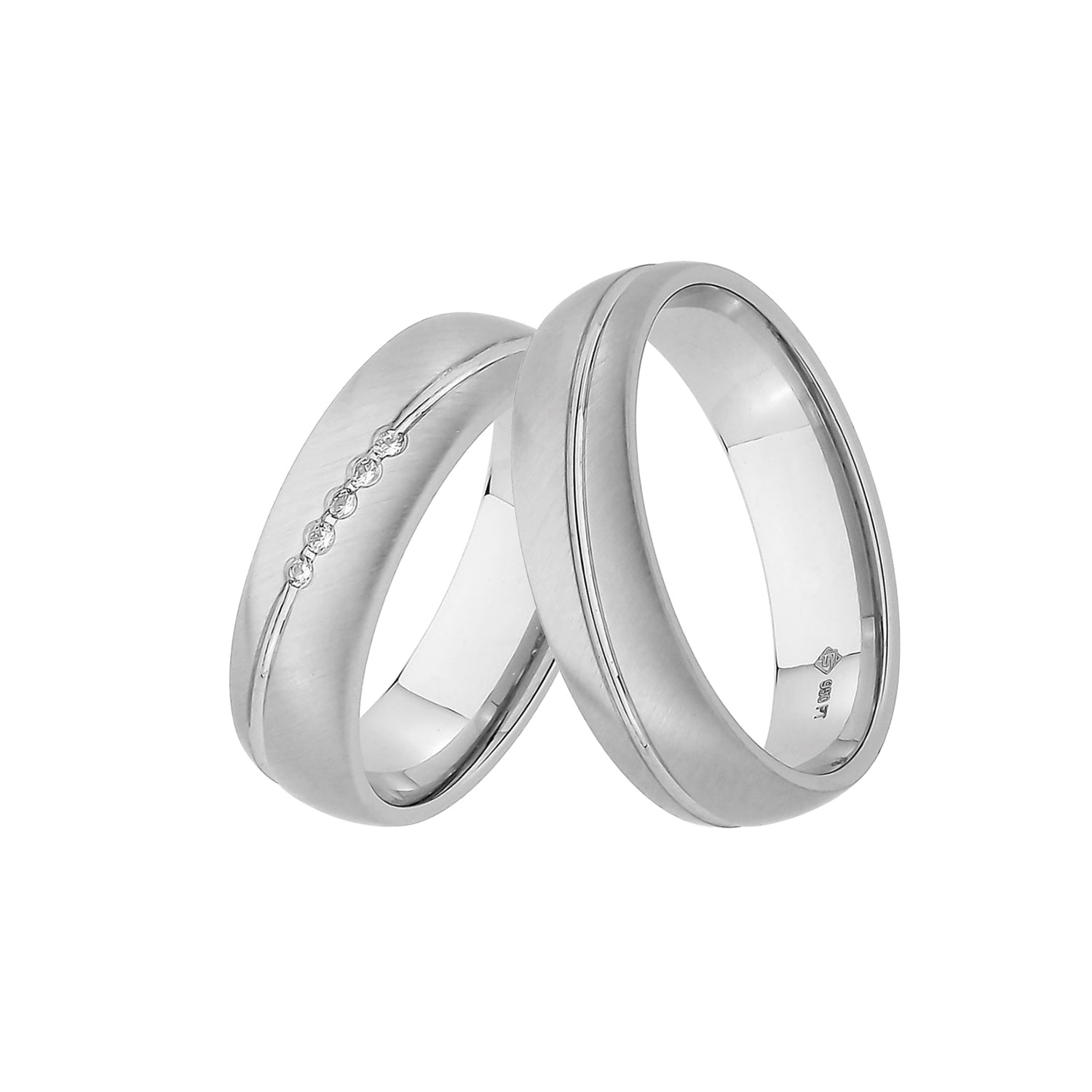 Wedding ring set Pearlie