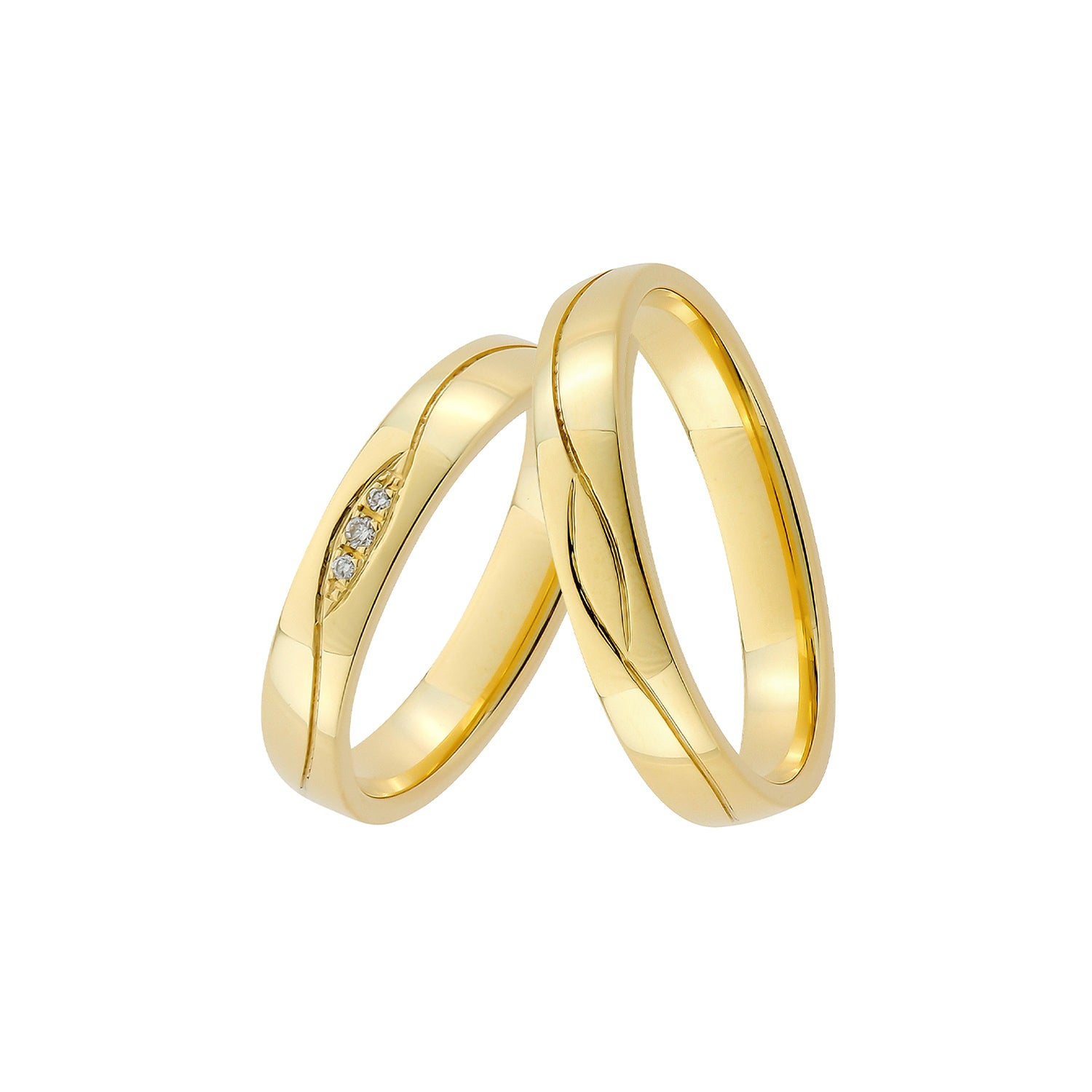 Wedding ring set Evangeline