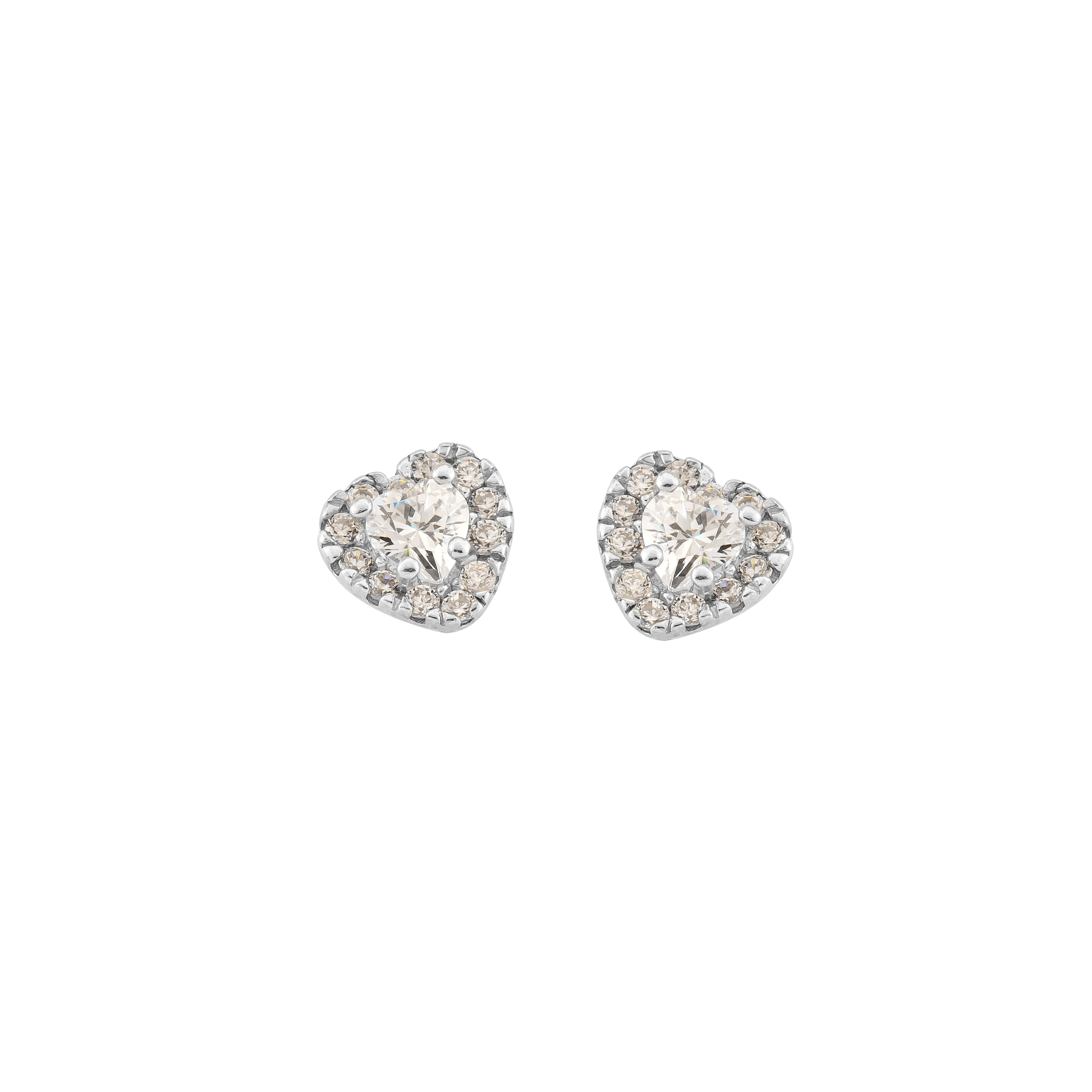 Heart stud earrings