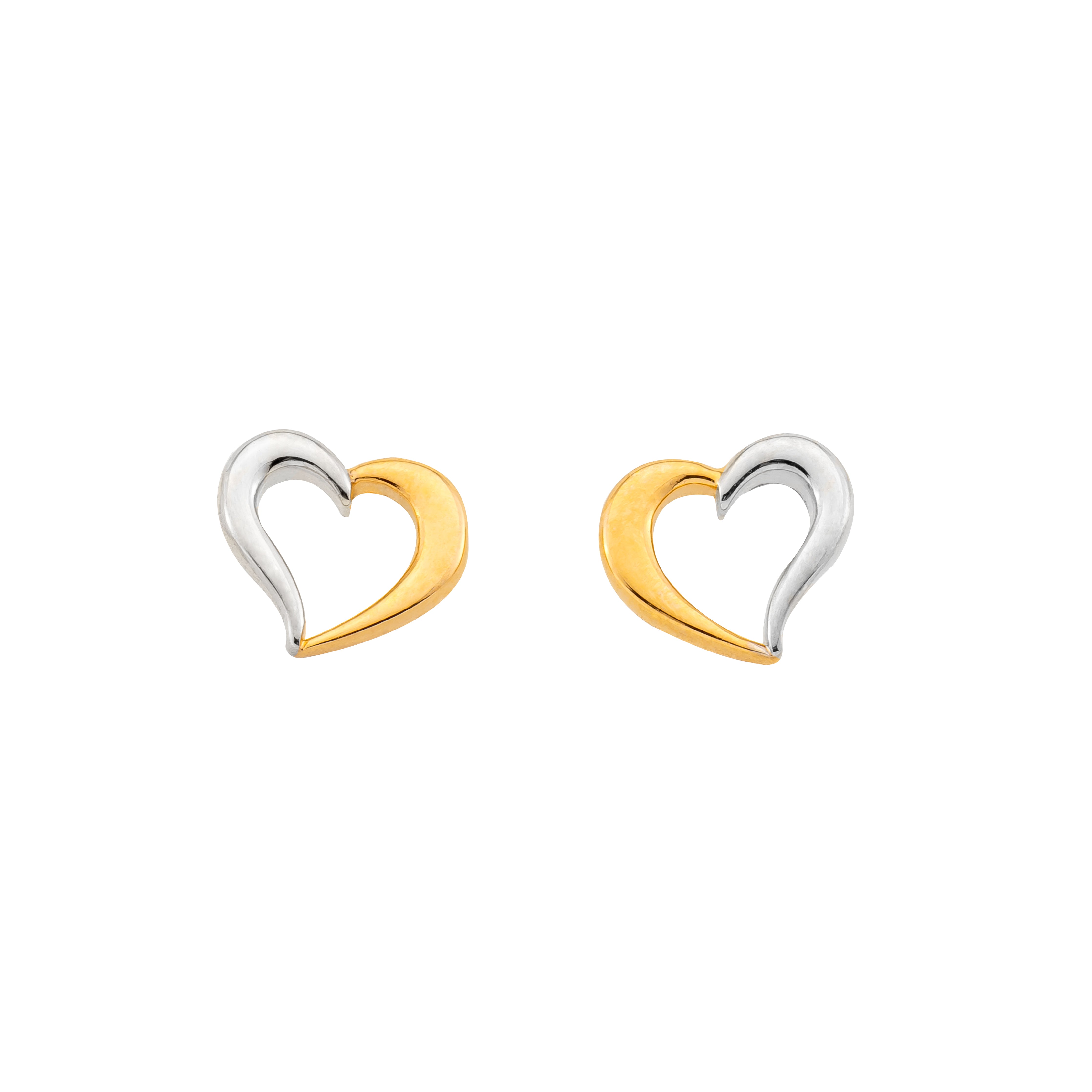 Stud Earrings Heart Lily